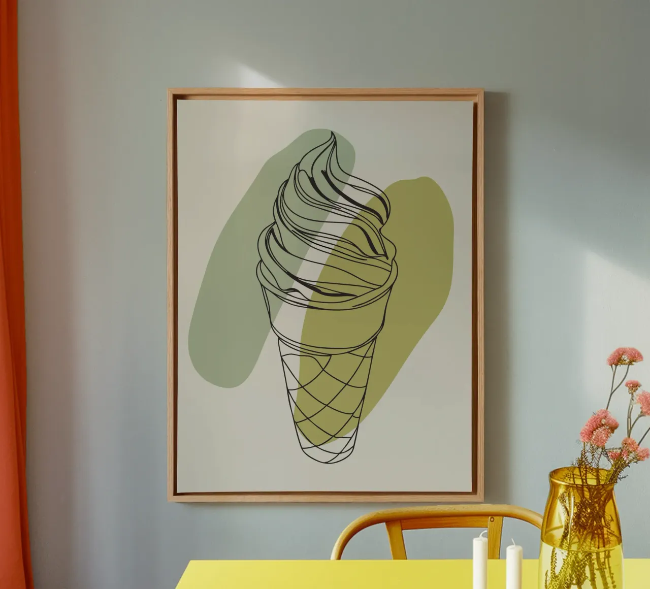 Minimalist ice cream canvas by RELAXING TOUCH