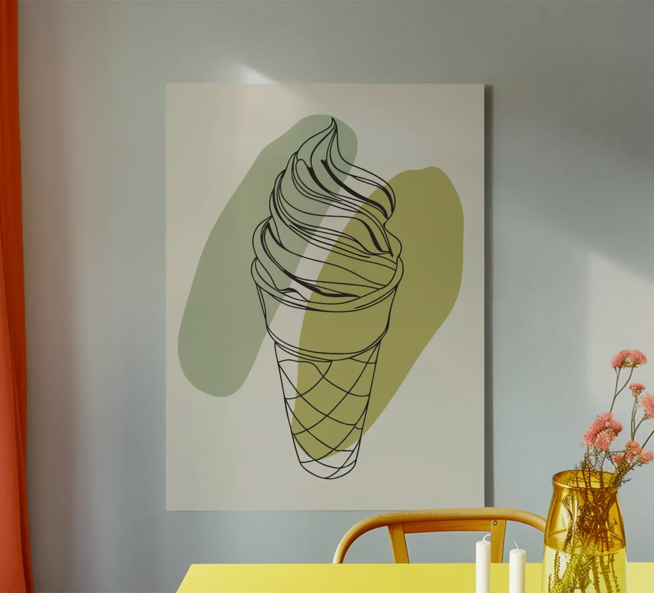 Minimalist ice cream canvas by RELAXING TOUCH