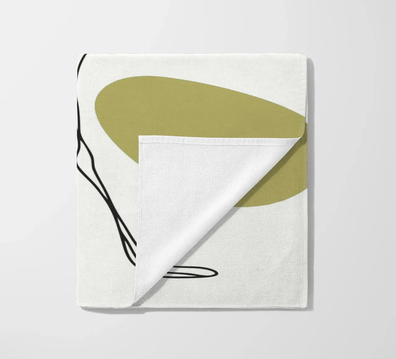 Minimalist Flamingo beach towel by RELAXING TOUCH