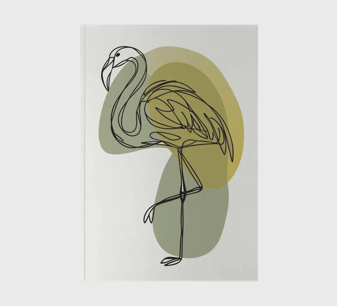 Minimalist Flamingo notebook by RELAXING TOUCH