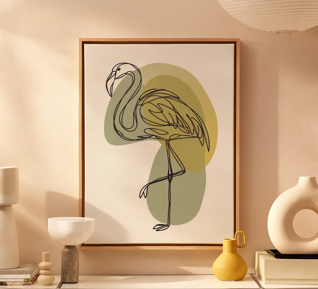Minimalist Flamingo canvas by RELAXING TOUCH