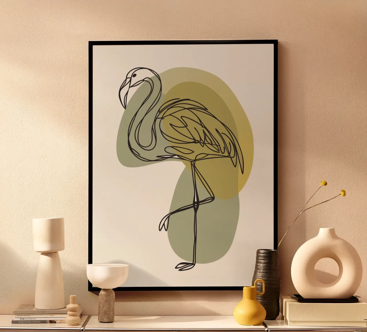 Minimalist Flamingo hahnemühle by RELAXING TOUCH