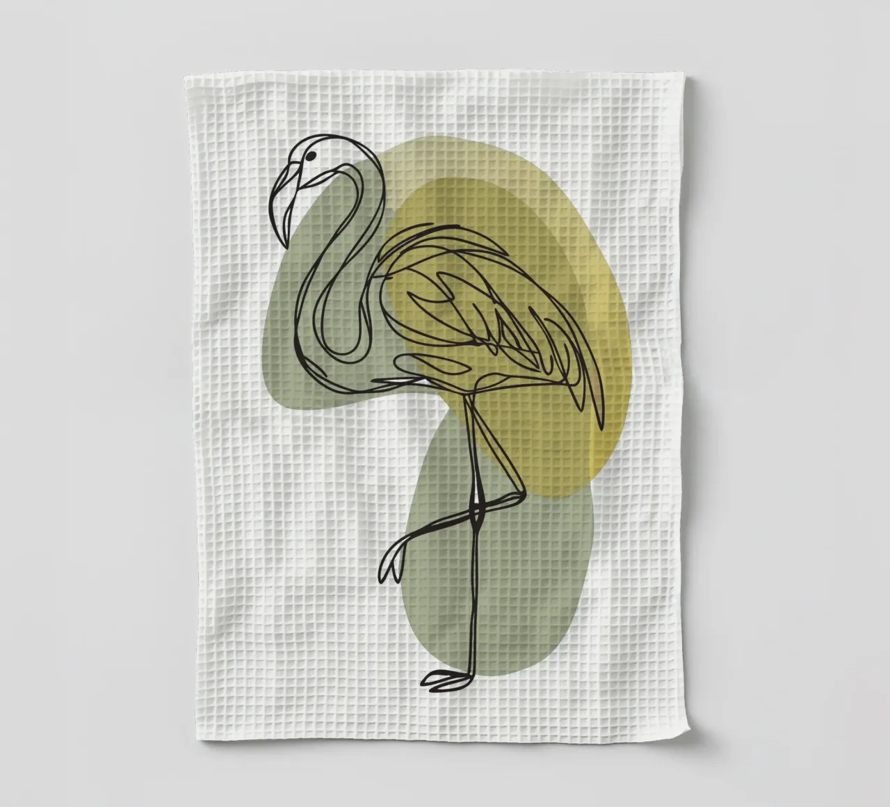 Flamant minimaliste torchon de RELAXING TOUCH