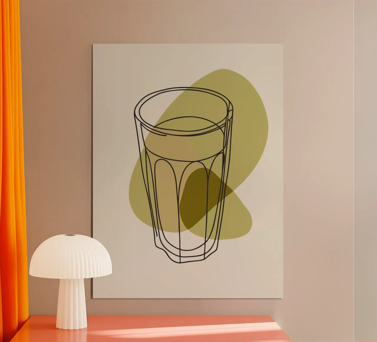 Minimalistische bril poster met houten frame van RELAXING TOUCH