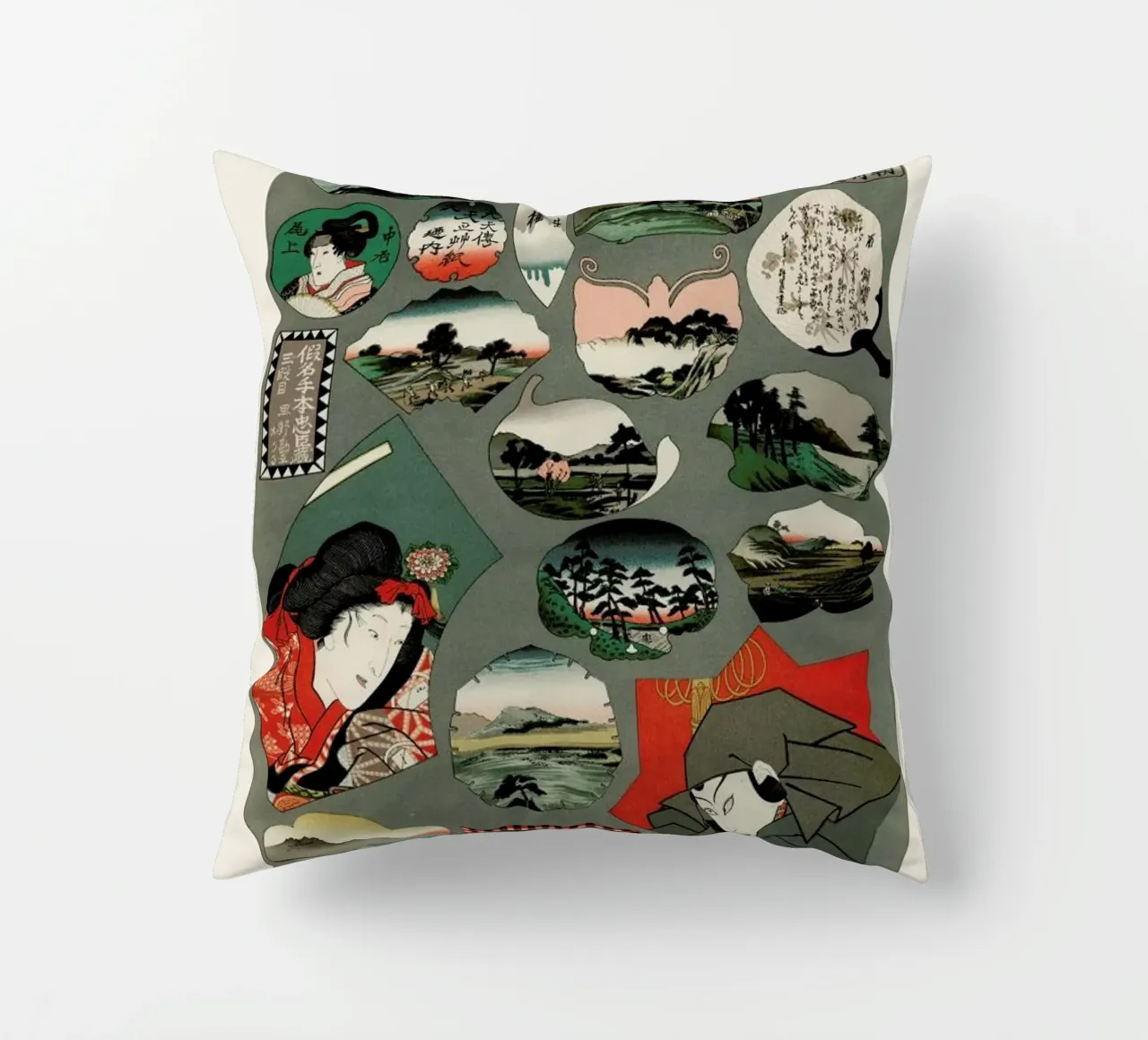 Racinet -  Japanese Ornamental Pattern II cuscino da Vintage by JUNIQE