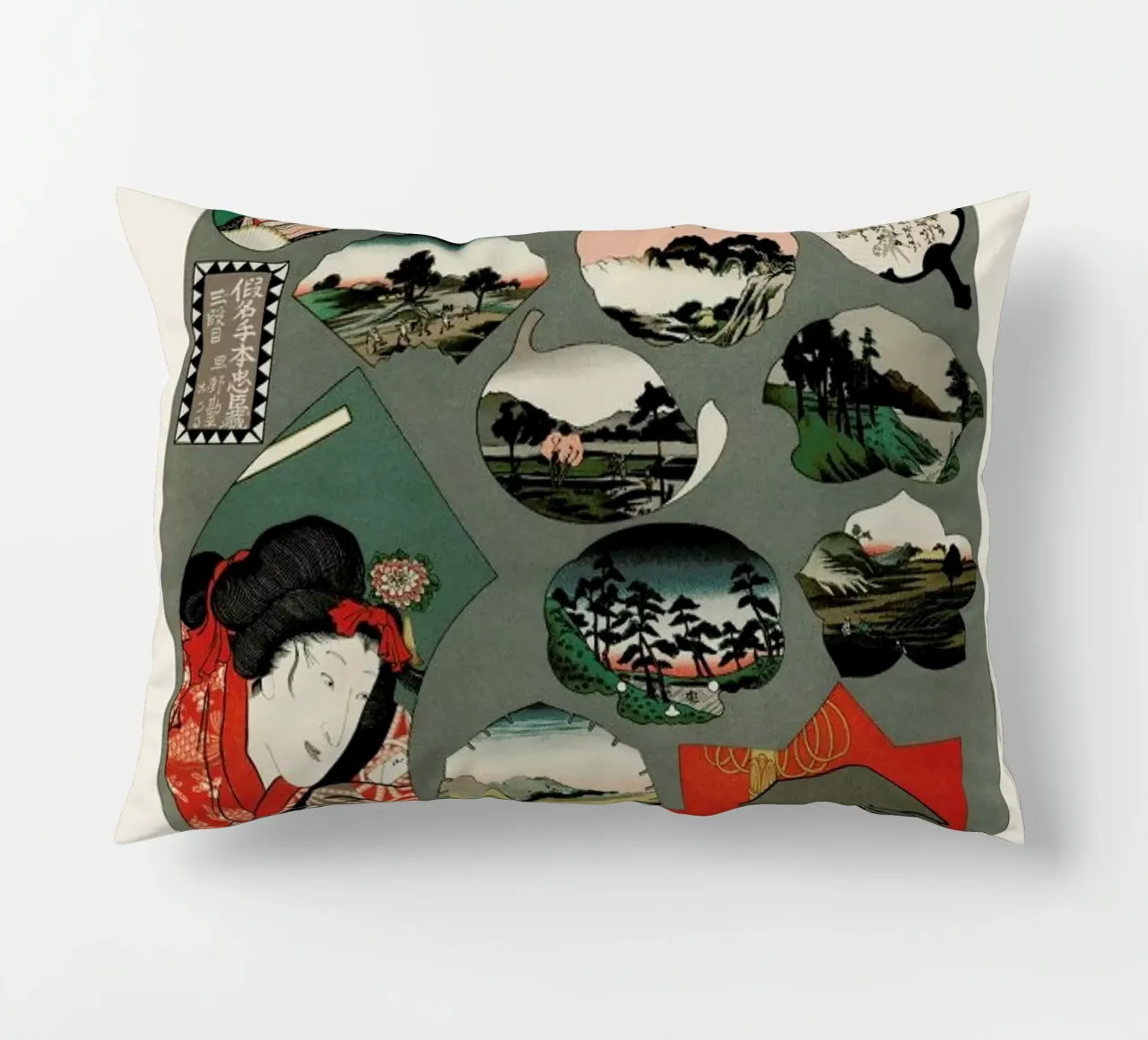 Racinet -  Japanese Ornamental Pattern II cuscino da Vintage by JUNIQE