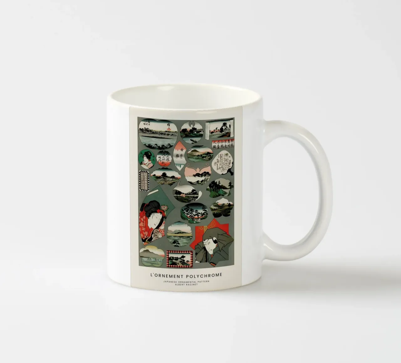 Racinet -  Japanese Ornamental Pattern II tazza in ceramica da Vintage by JUNIQE