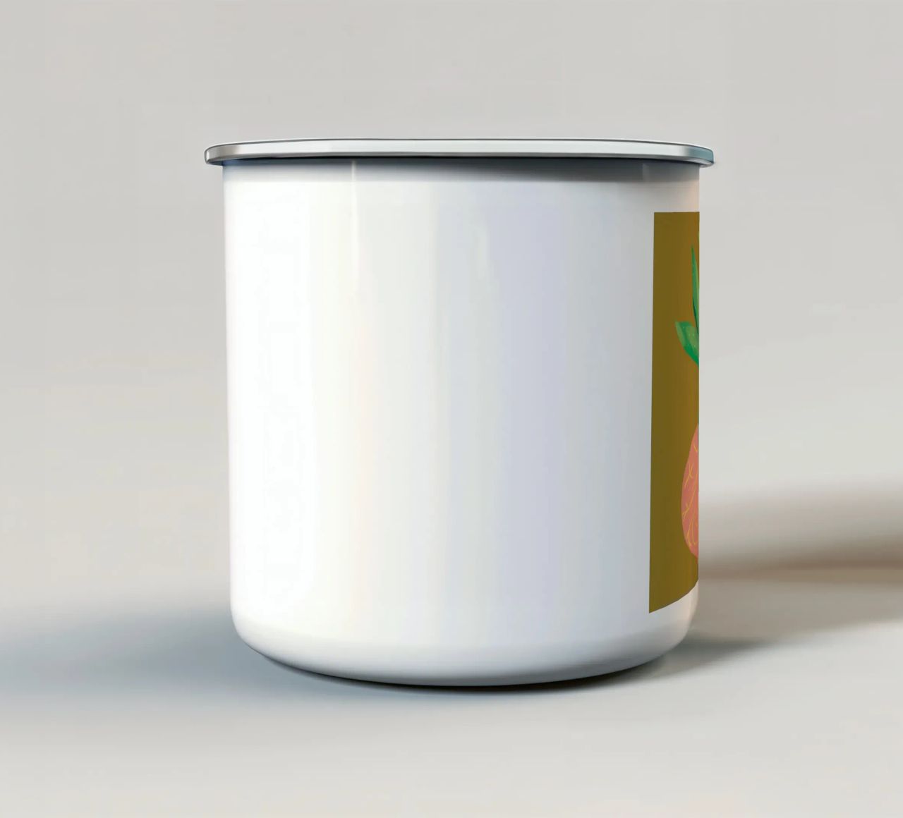 Verdure in vaso rosa tazza in smalto da Lumie Layers