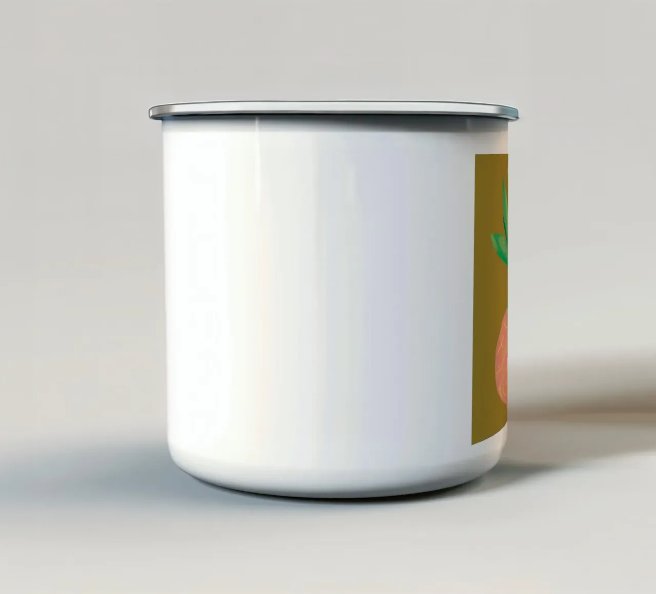 Verdure in vaso rosa tazza in smalto da Lumie Layers
