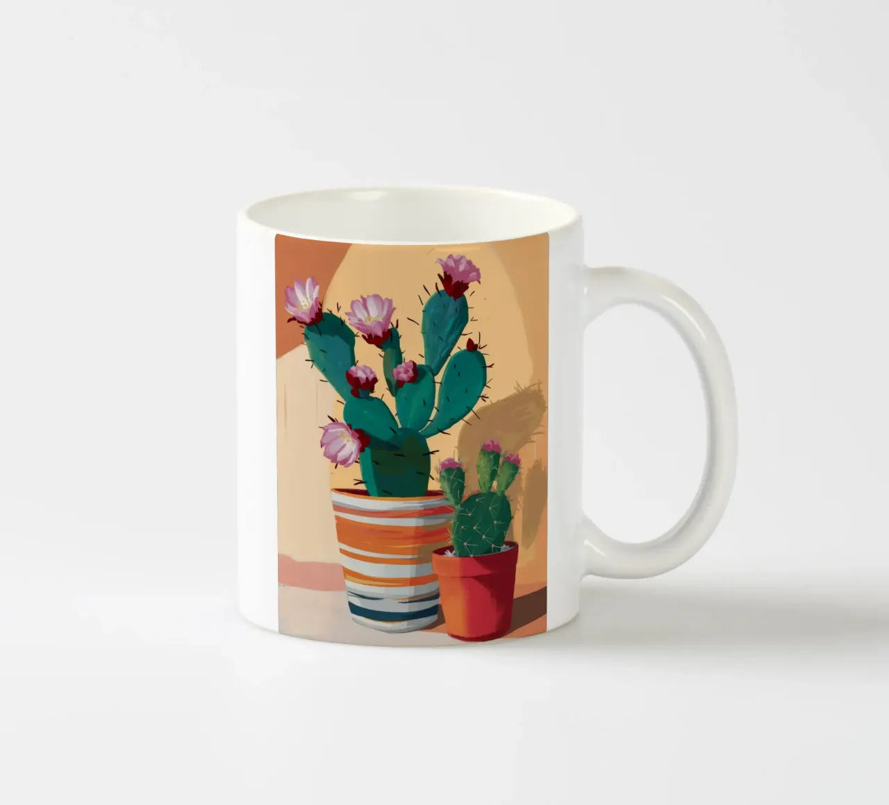 Duo di fiori di cactus tazza in ceramica da Lumie Layers