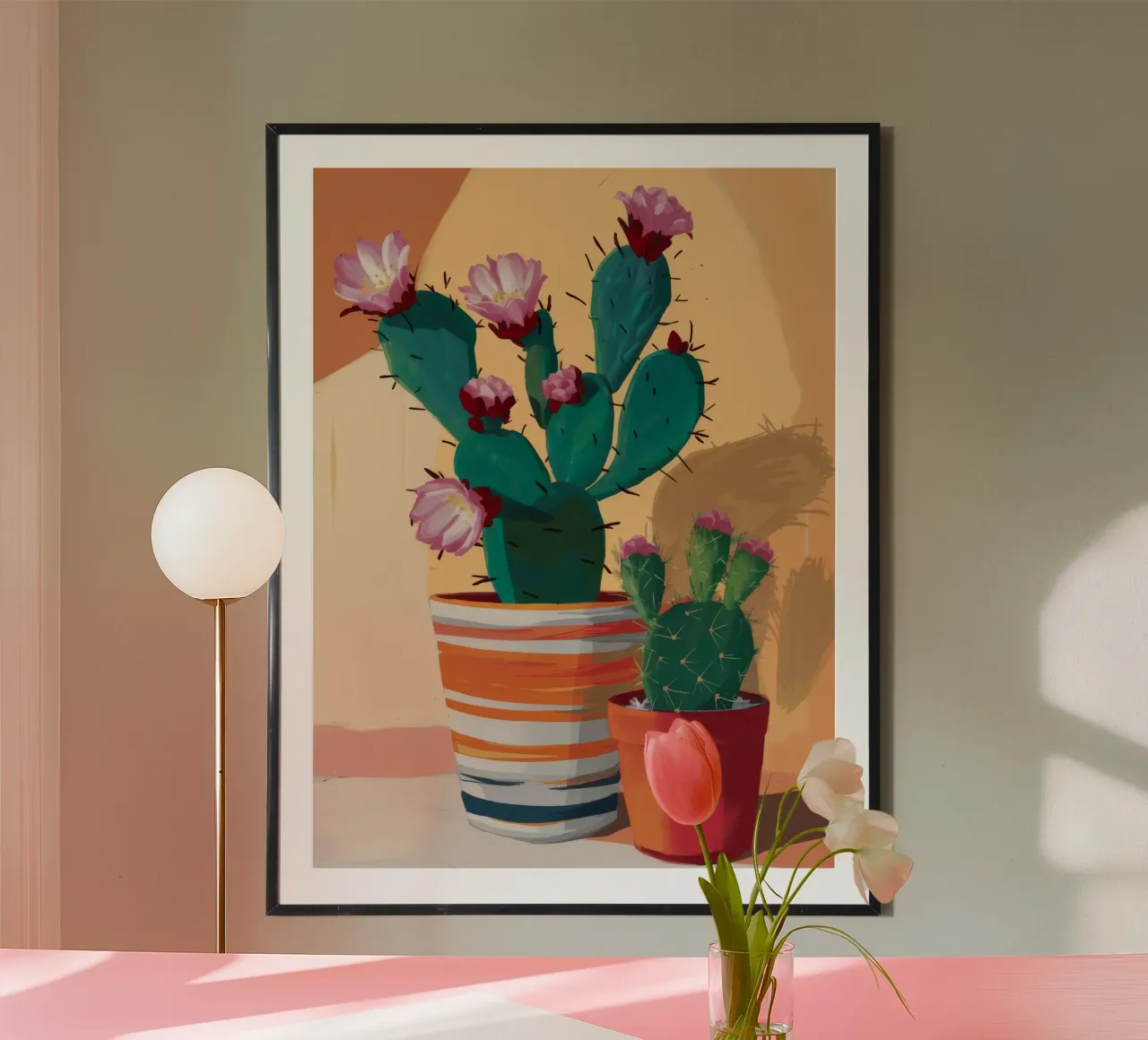 Duo di fiori di cactus poster da Lumie Layers