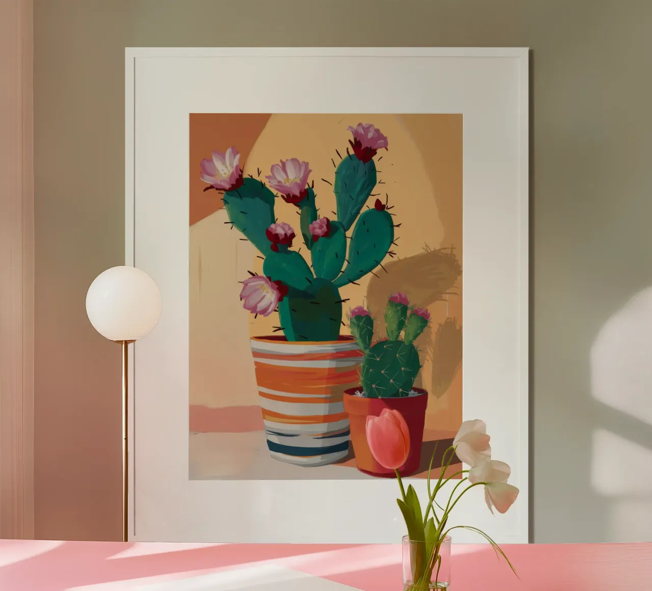 Duo di fiori di cactus poster da Lumie Layers