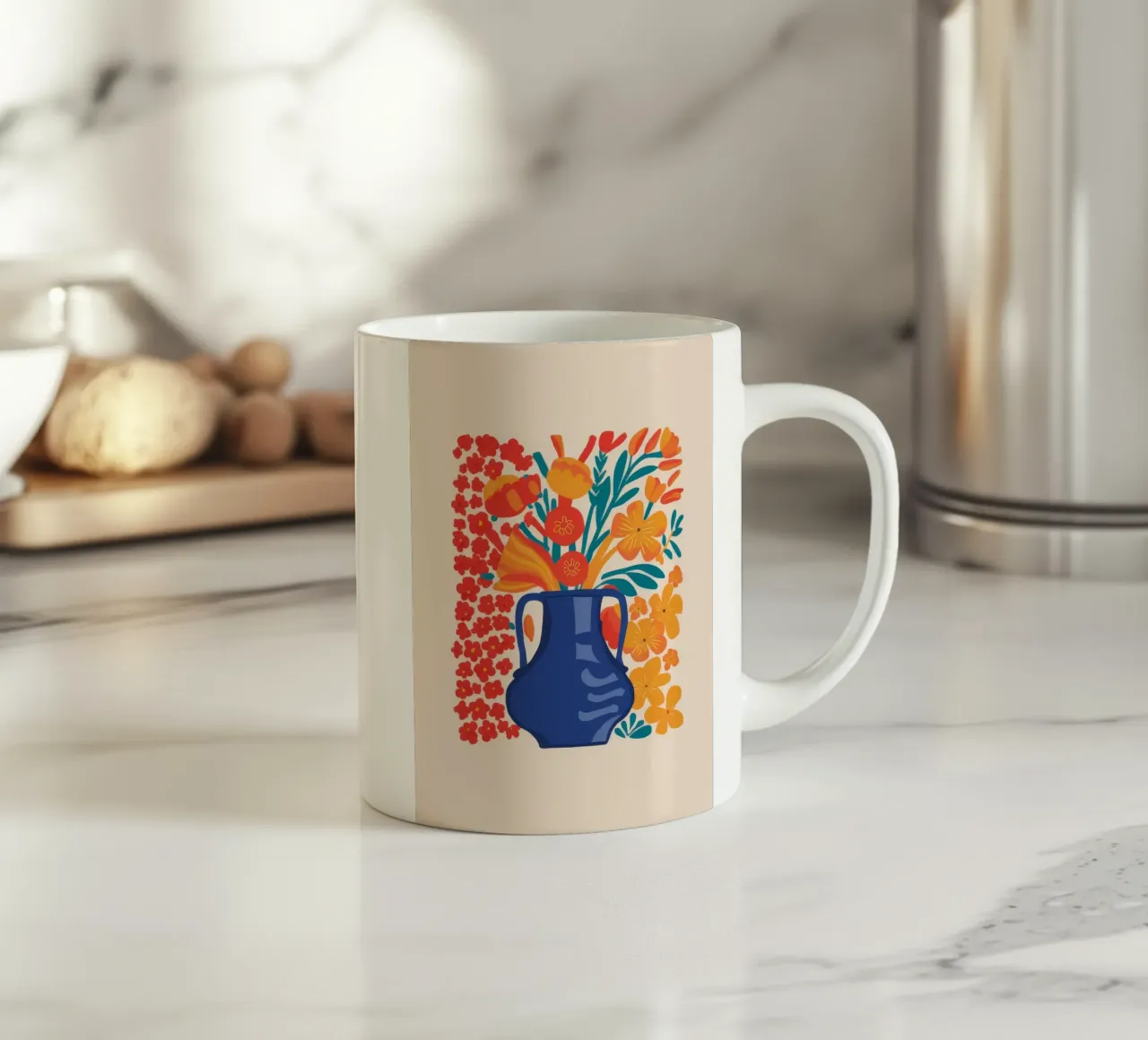 Contrasto al fiore rosso tazza in ceramica da Lumie Layers