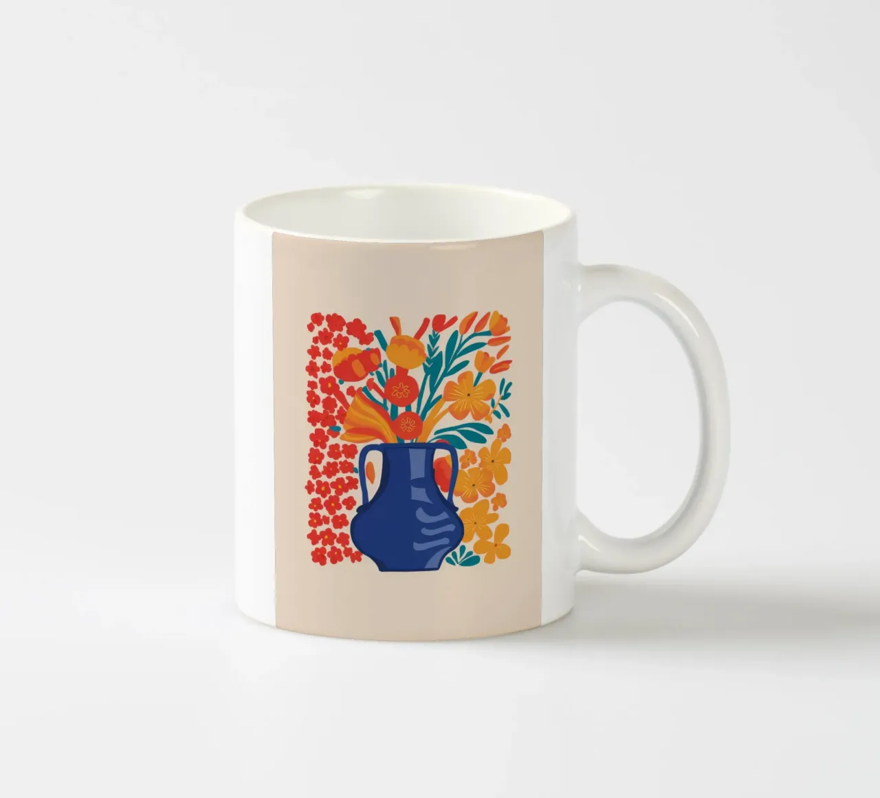 Contrasto al fiore rosso tazza in ceramica da Lumie Layers