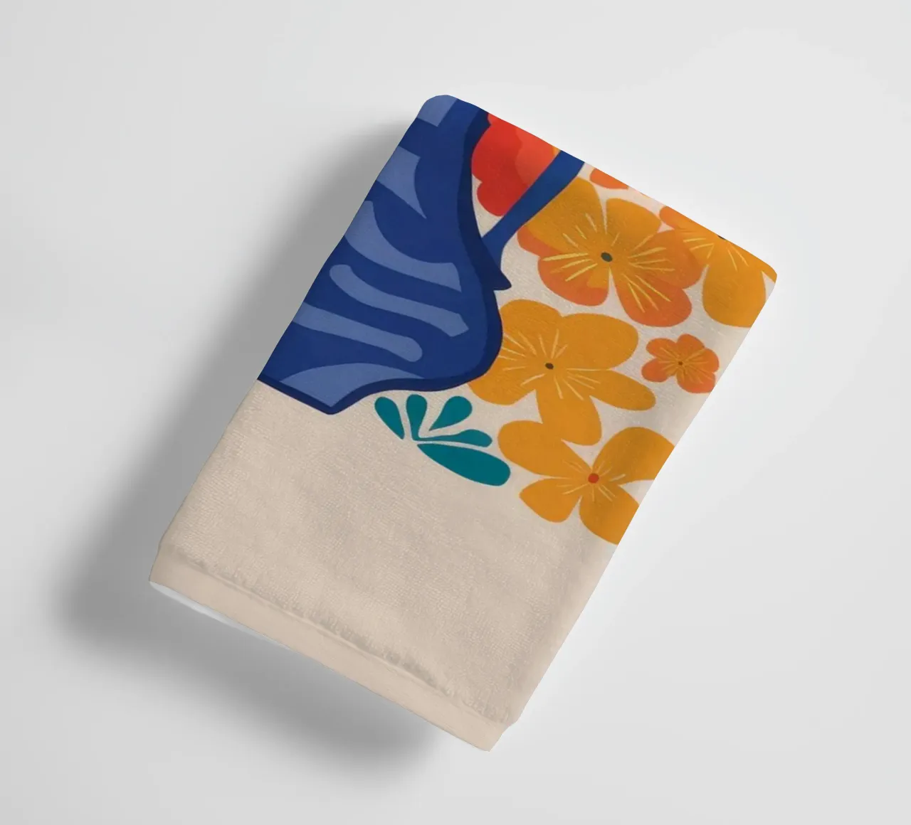 Red Bloom Contrast towel by Lumie Layers