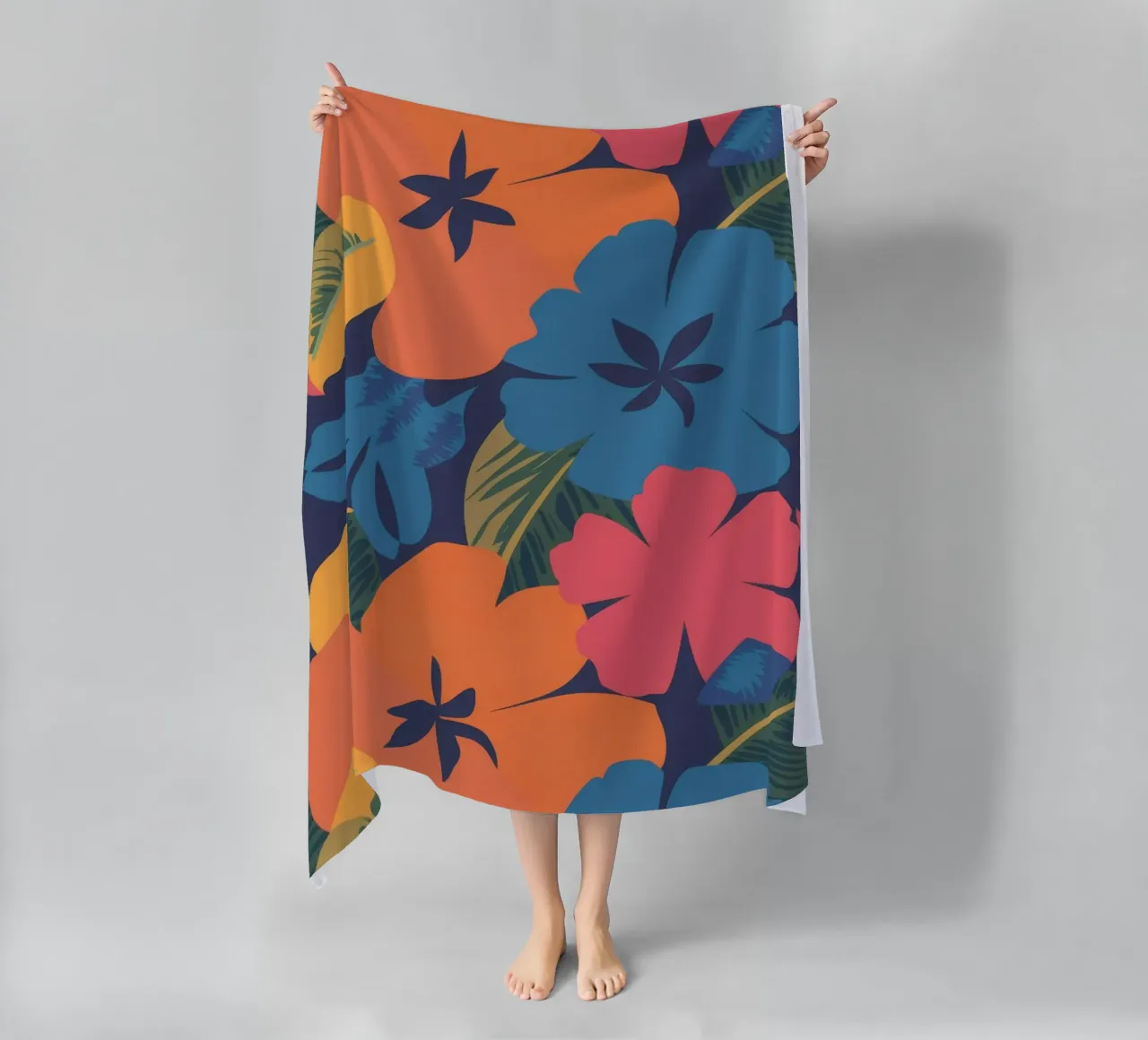 Esplosione floreale tropicale telo mare da Lumie Layers