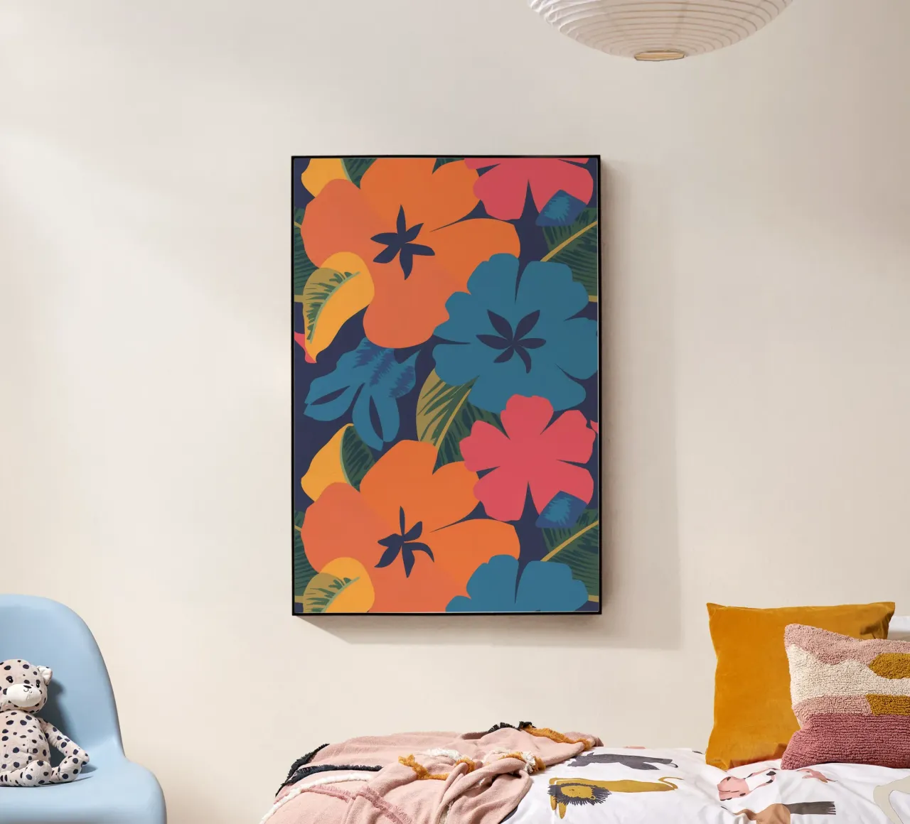 Tropical Floral Burst acrylic glass by Lumie Layers