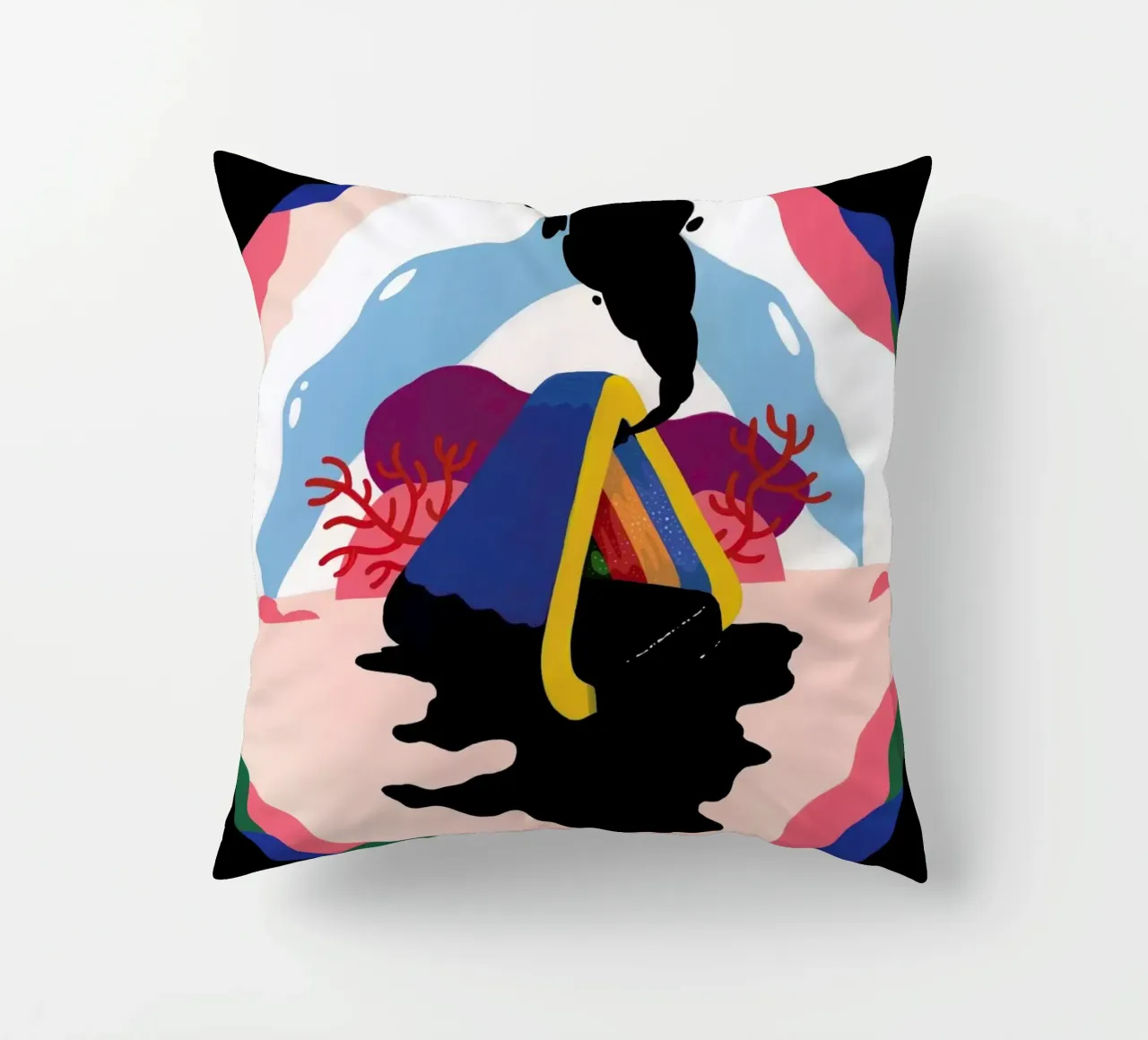 Untitled Painting coussin de Famous When Dead