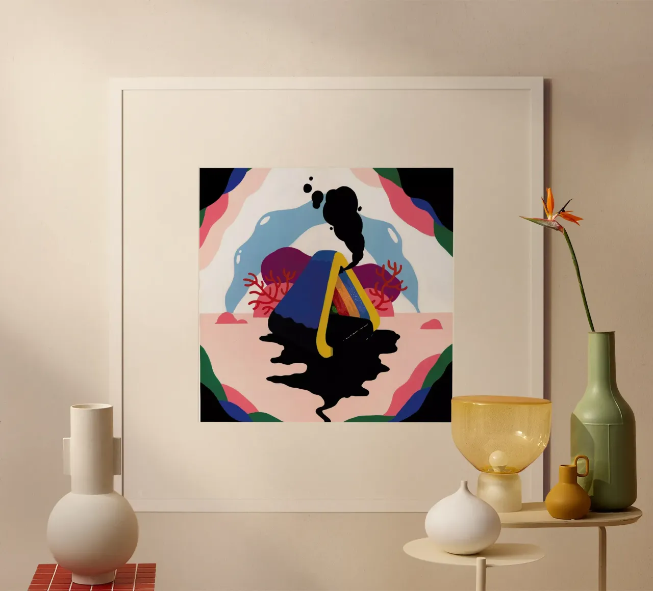 Untitled Painting poster con telaio in alluminio da Famous When Dead