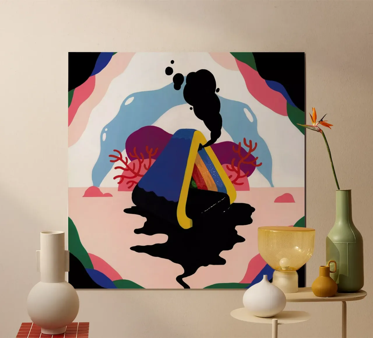 Untitled Painting poster con telaio in alluminio da Famous When Dead