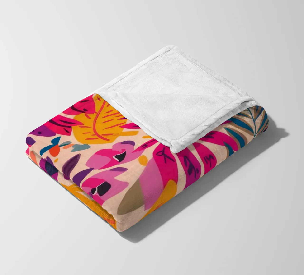 Fiesta floreale fucsia coperta in pile da Grande Serene