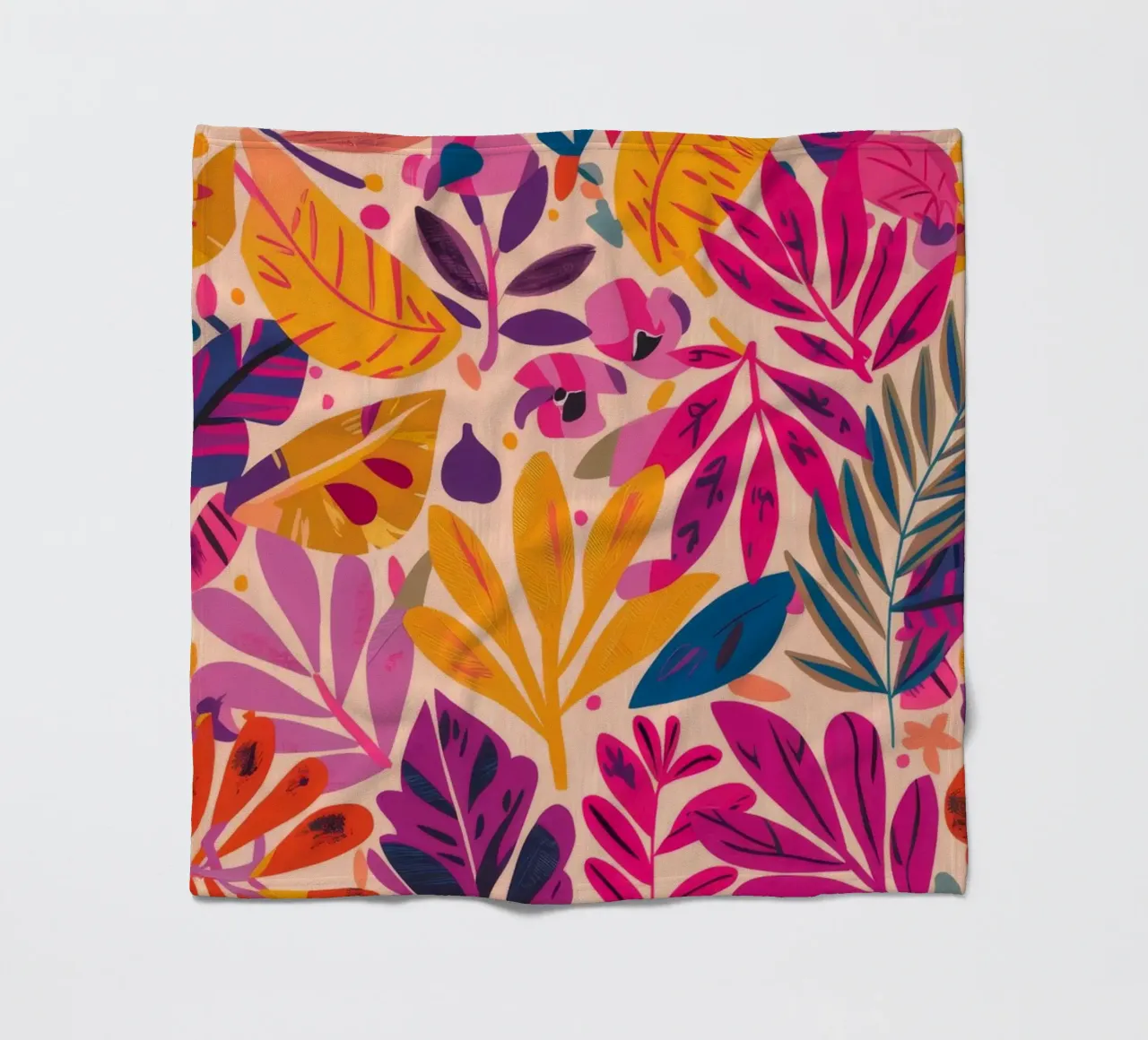 Fiesta floreale fucsia coperta in pile da Grande Serene