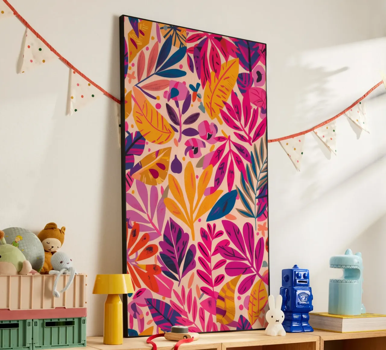 Fiesta floreale fucsia alluminio dibond da Grande Serene