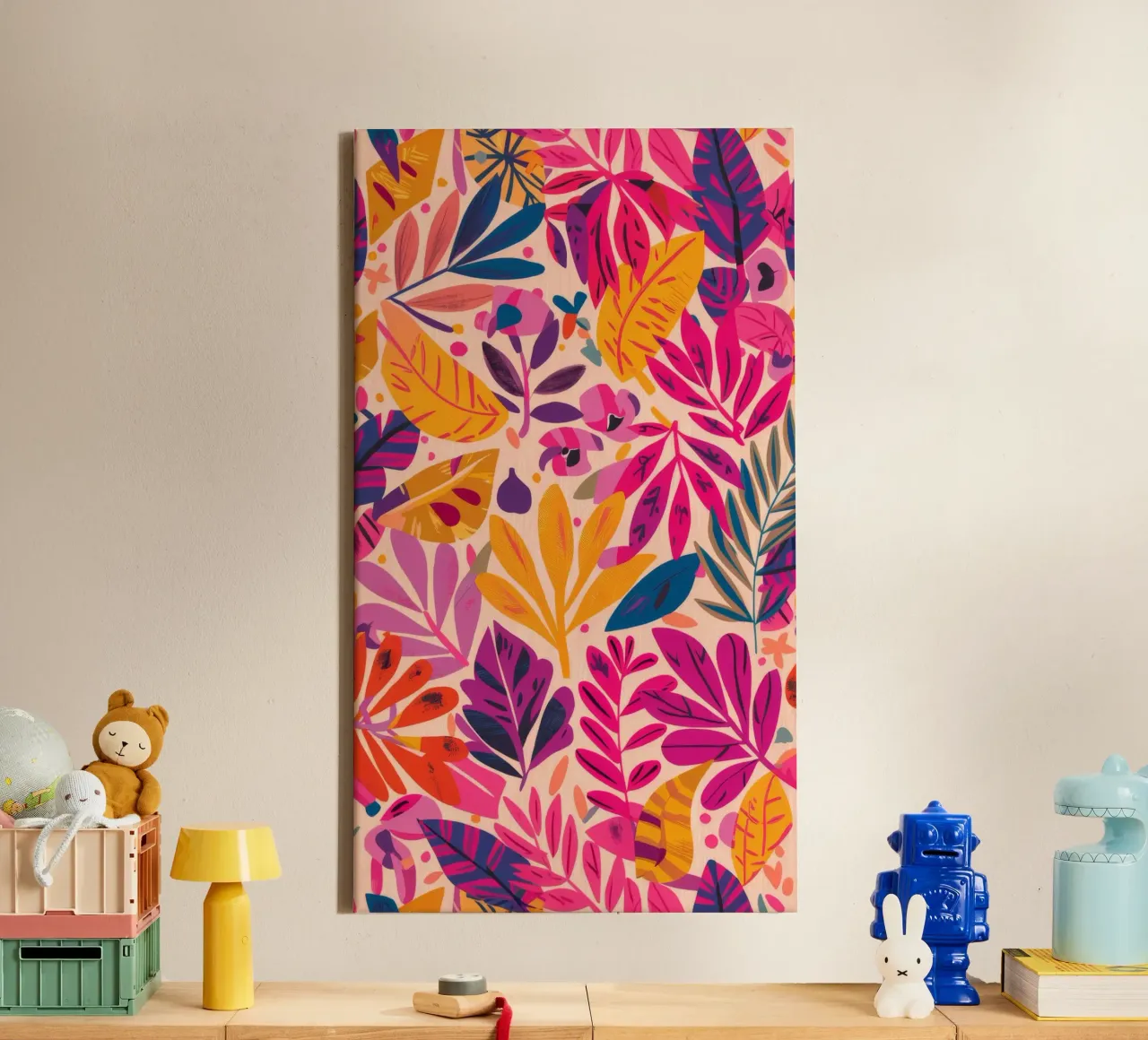 Fuchsia Bloemen Fiësta canvas van Grande Serene