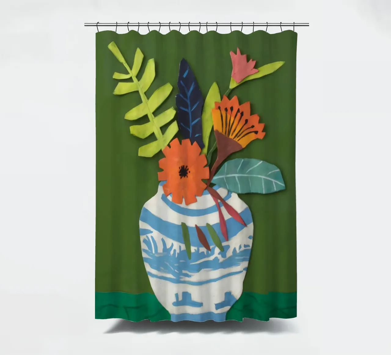 Gerbera Vase Geometric tenda da doccia da Lumie Layers