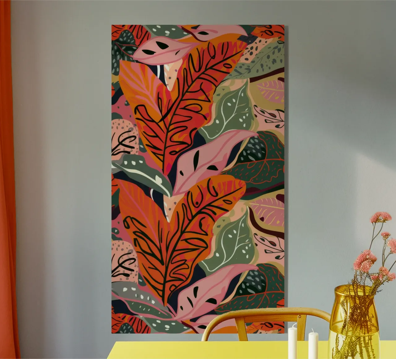 Desert Rose Foliage acrylic glass by Grande Serene
