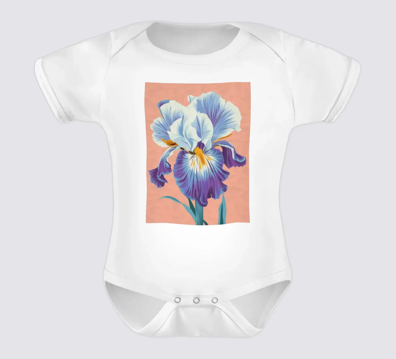 Iris Bloom Majesty body neonato maniche corte da Lumie Layers