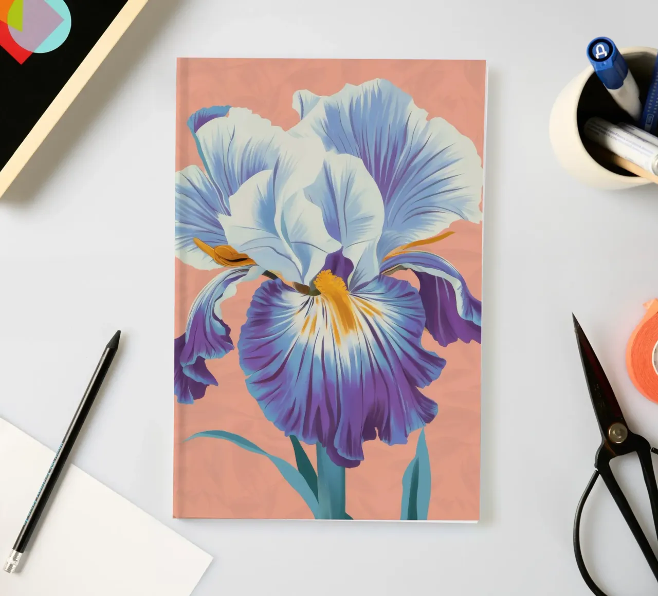 Iris Bloom Majesty notebook by Lumie Layers