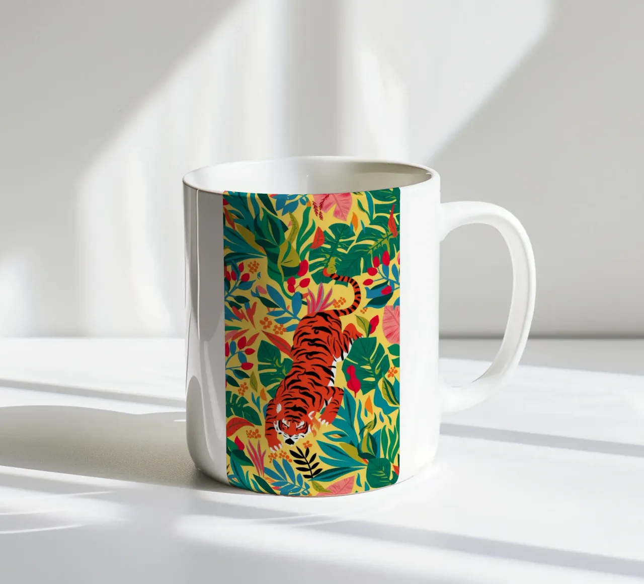 Lo sguardo della tigre nella giungla tazza in ceramica da Grande Serene