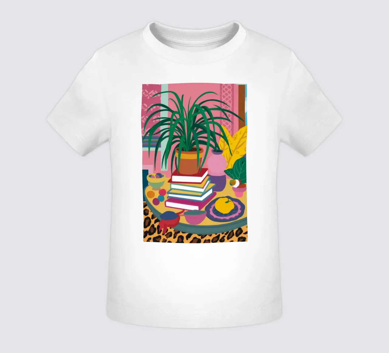 Piante con stampa leopardo maglietta neonato da Lumie Layers