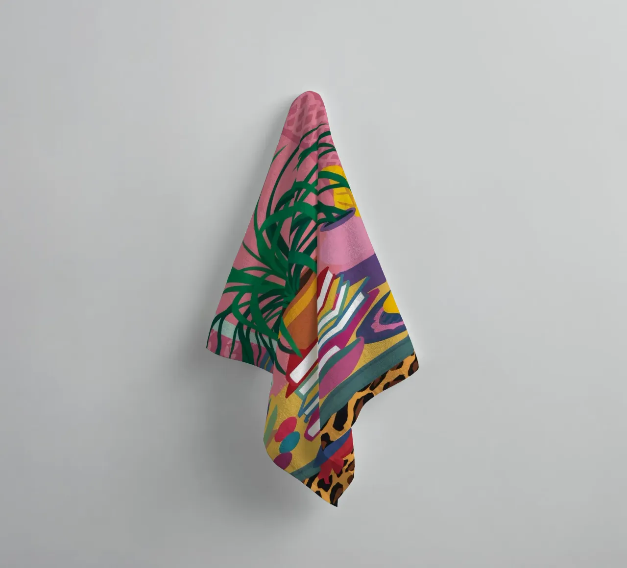 Leopard Print Plants towel by Lumie Layers