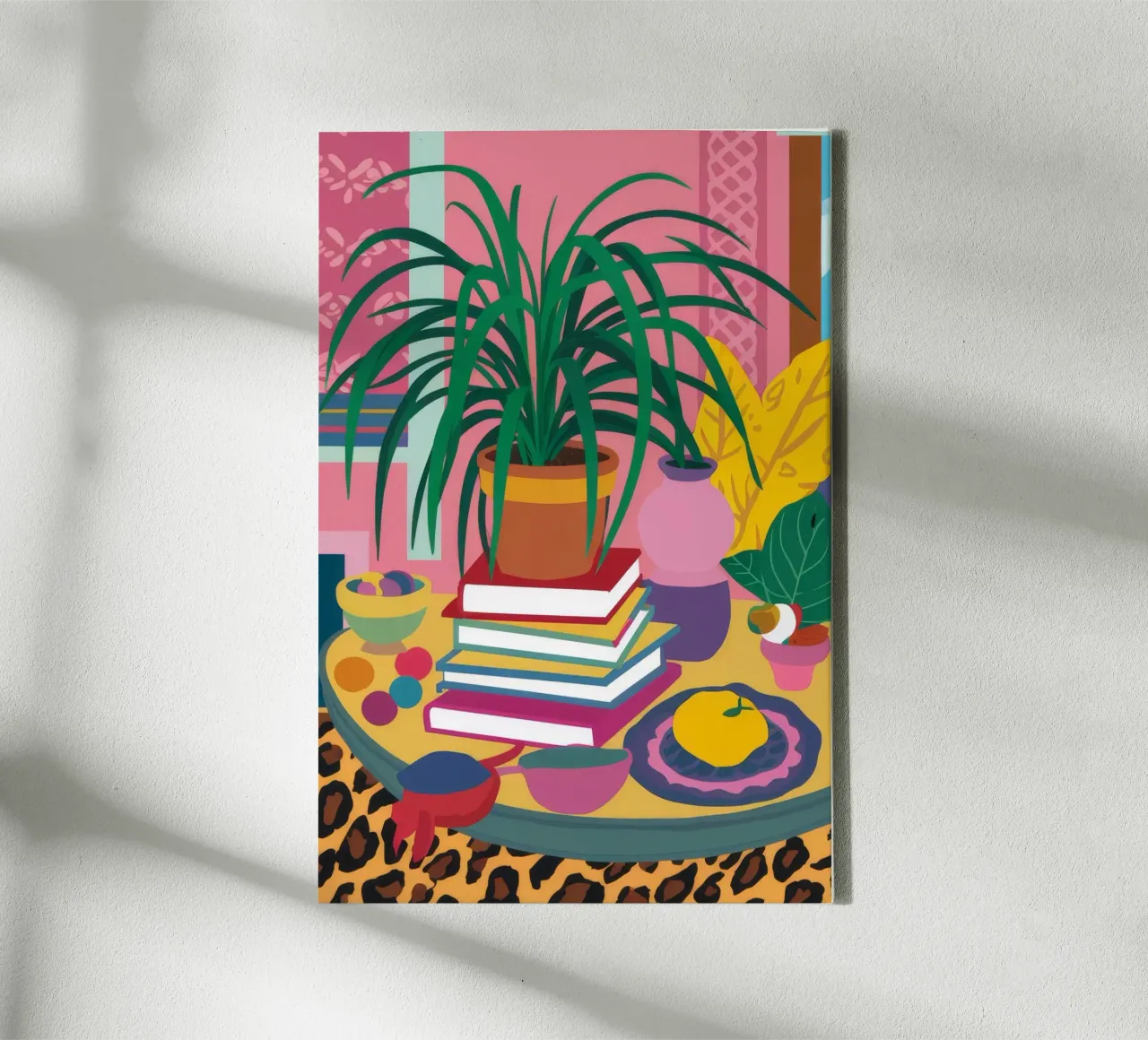 Leopard Print Plants canvas by Lumie Layers