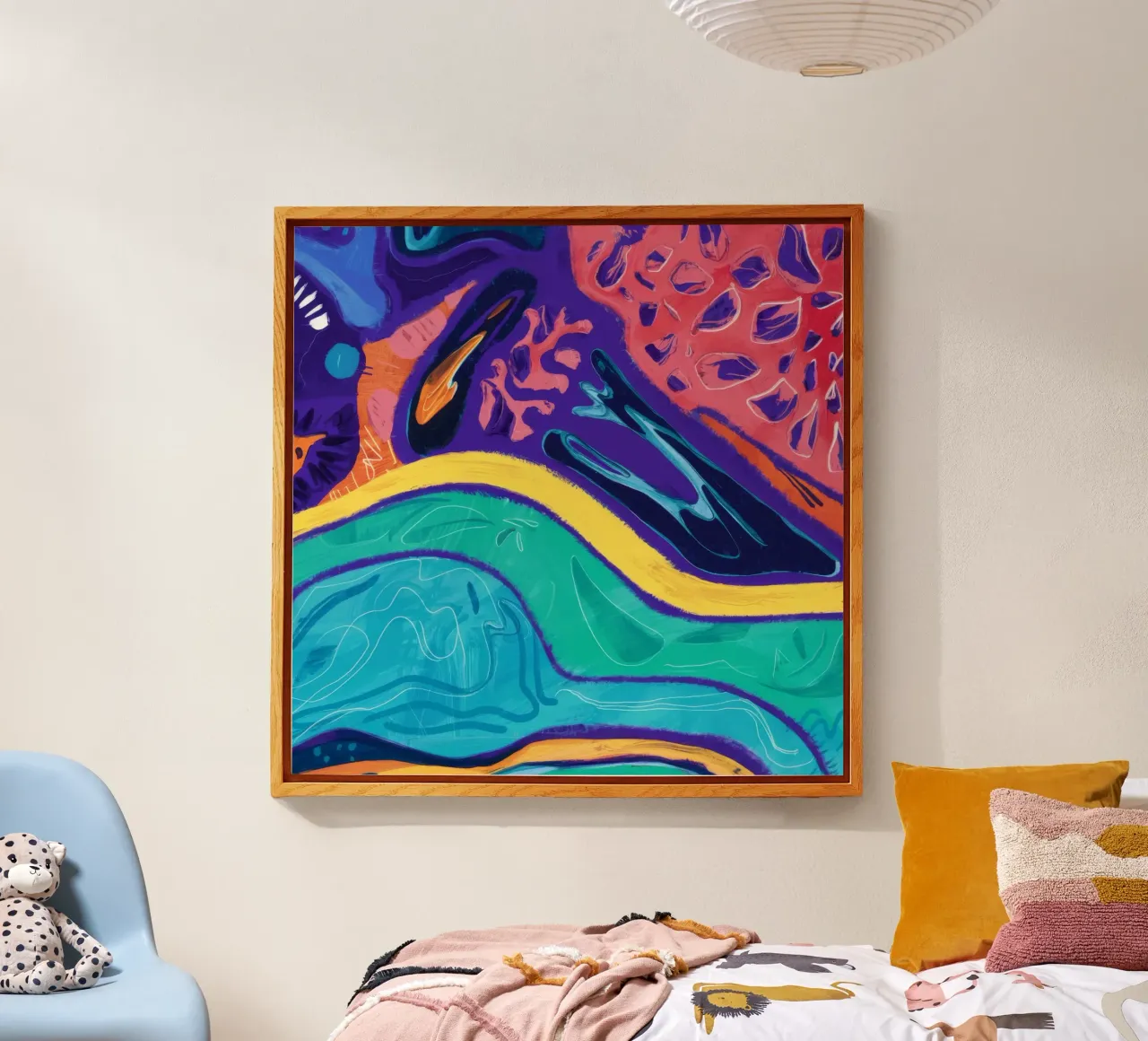 Levendige vloeibare dromen acryl van Vivid Reverie