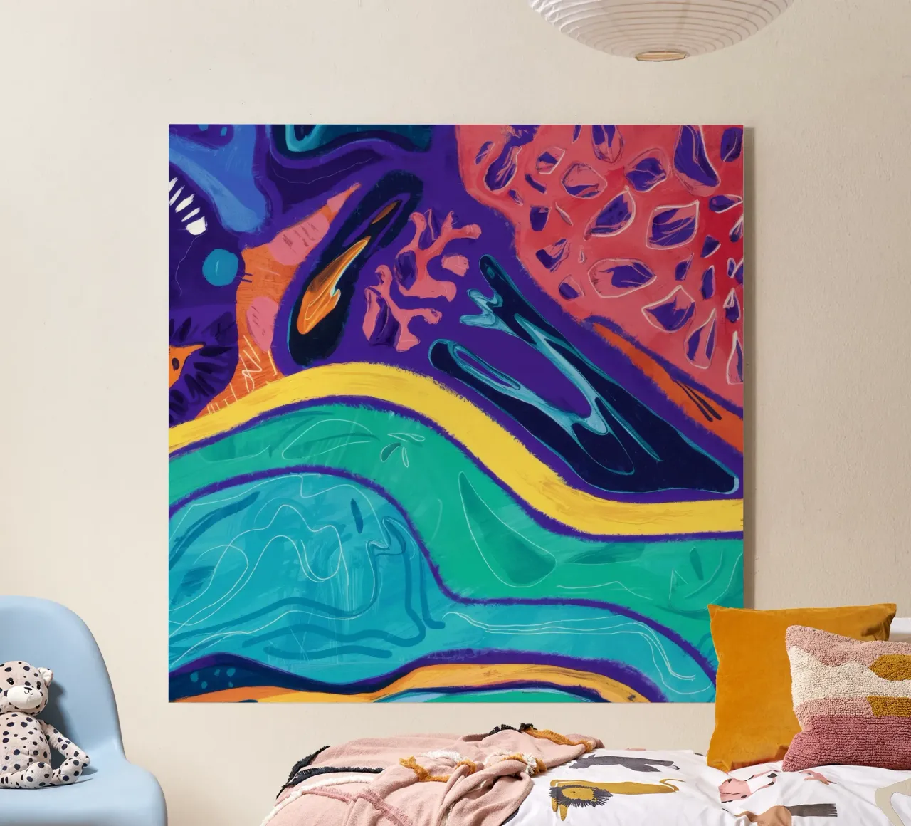 Levendige vloeibare dromen acryl van Vivid Reverie
