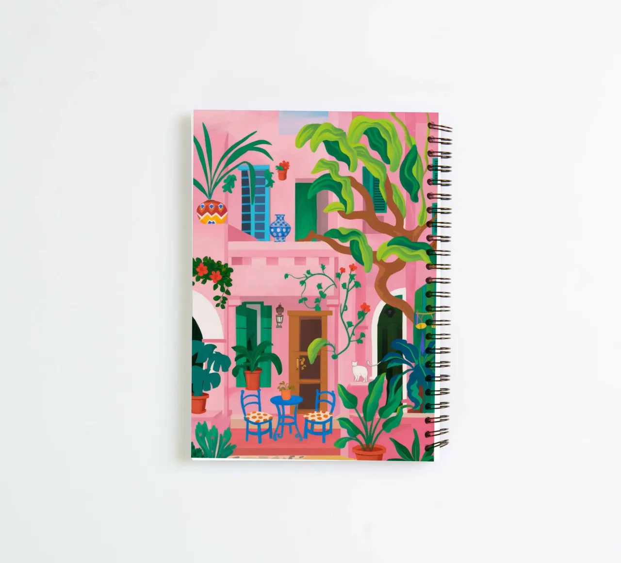 Courtyard Bloom Stroll spiral notebook by Grande Serene