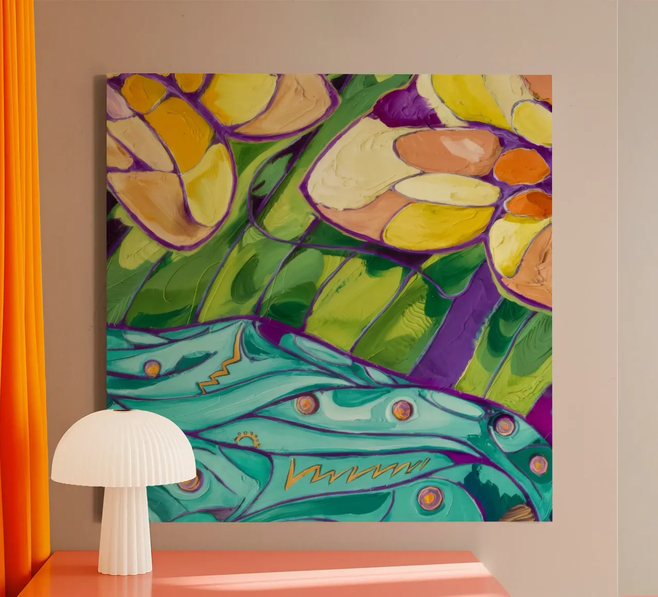 Sussurri mistici dei petali tela con Cornice a cassetta da Vivid Reverie