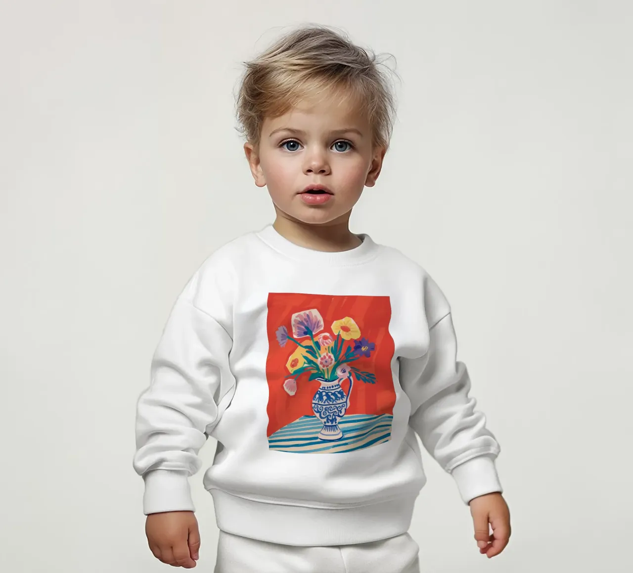 Chinoiserie Bloom Bright felpa neonato da Lumie Layers