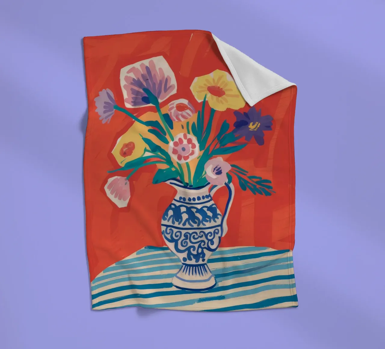 Chinoiserie Bloom Bright coperta in pile da Lumie Layers