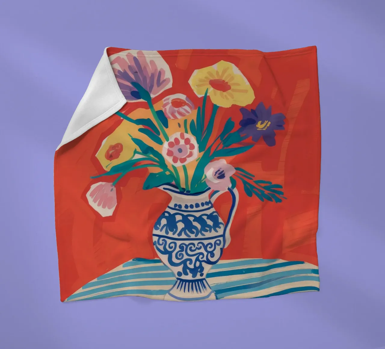 Chinoiserie Bloom Bright coperta in pile da Lumie Layers