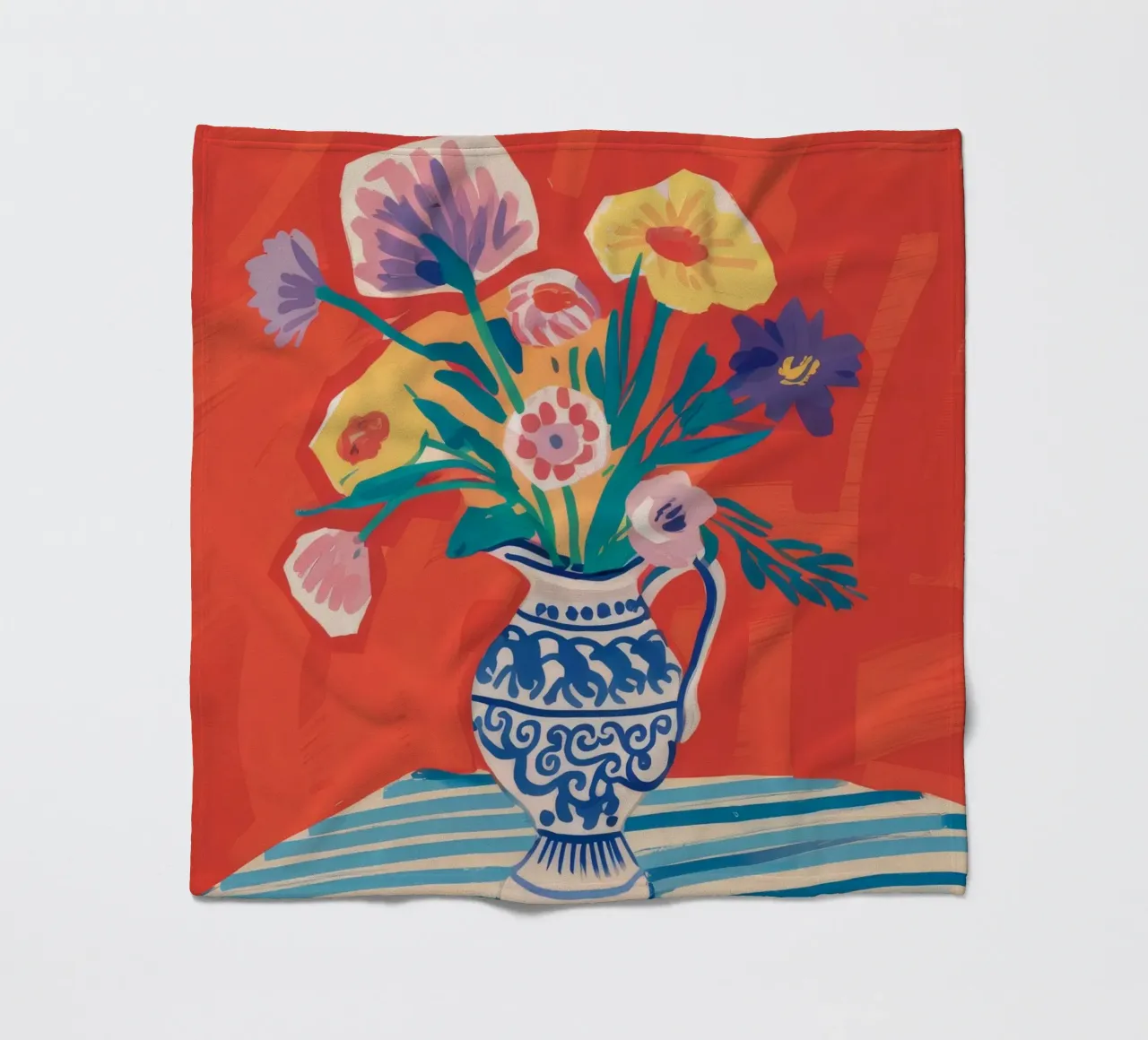 Chinoiserie Bloom Bright coperta in pile da Lumie Layers