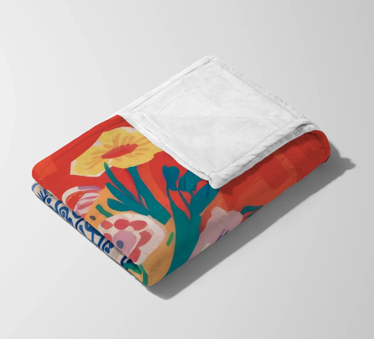 Chinoiserie Bloom Bright coperta in pile da Lumie Layers