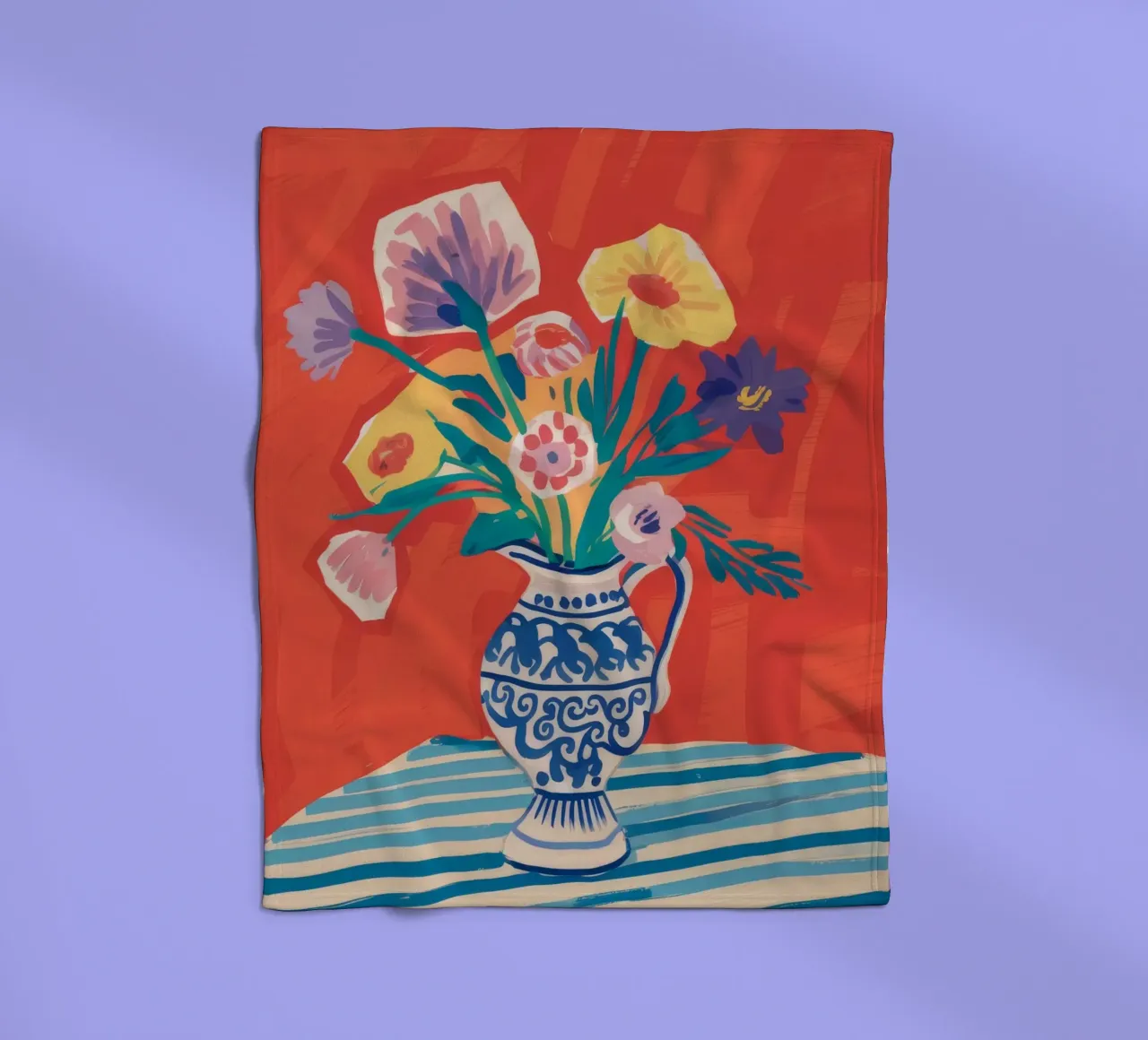 Chinoiserie Bloom Bright coperta in pile da Lumie Layers
