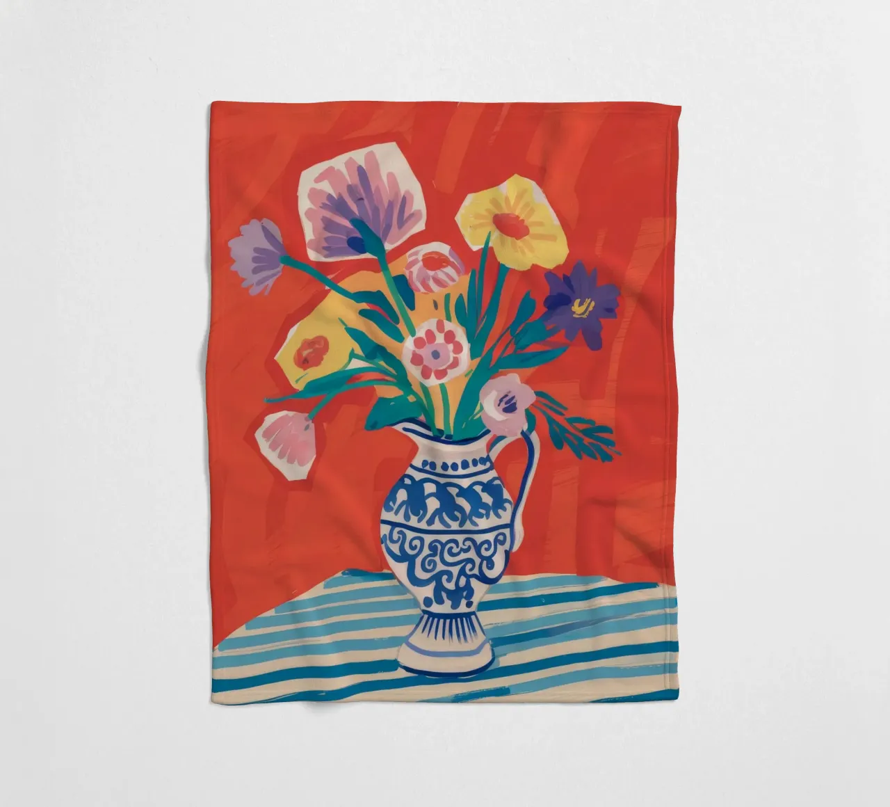 Chinoiserie Bloom Bright coperta in pile da Lumie Layers