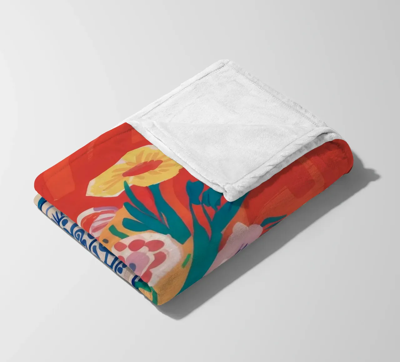 Chinoiserie Bloom Bright coperta in pile da Lumie Layers