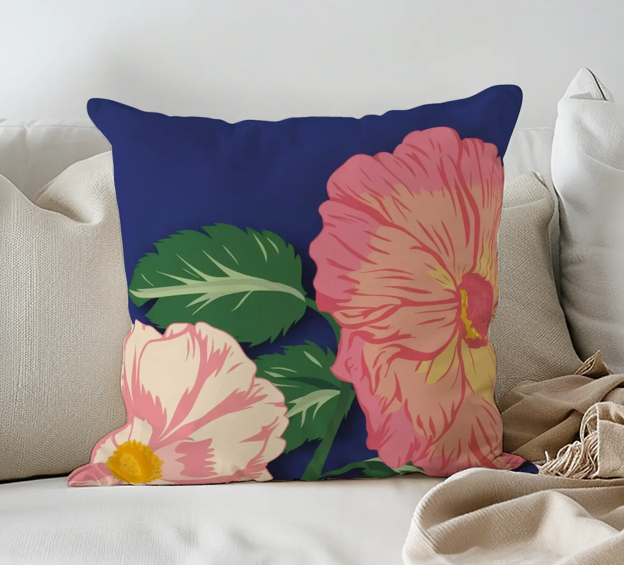 Macro Bloom Rosa cuscino da Lumie Layers