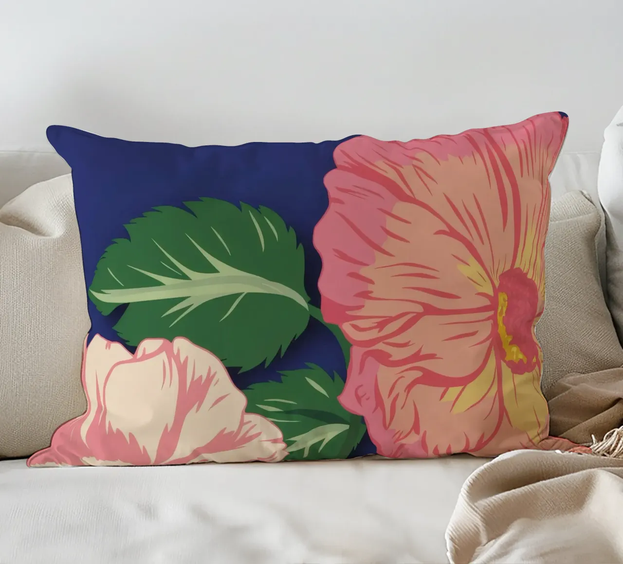 Macro Bloom Rosa cuscino da Lumie Layers